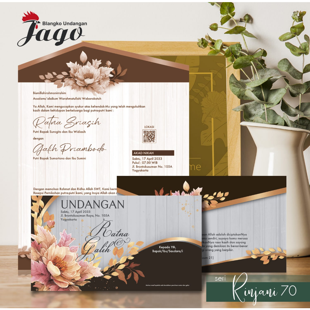 Blangko Undangan Pernikahan JAGO 70 Terbaru Harga Murah FREE KATALOG