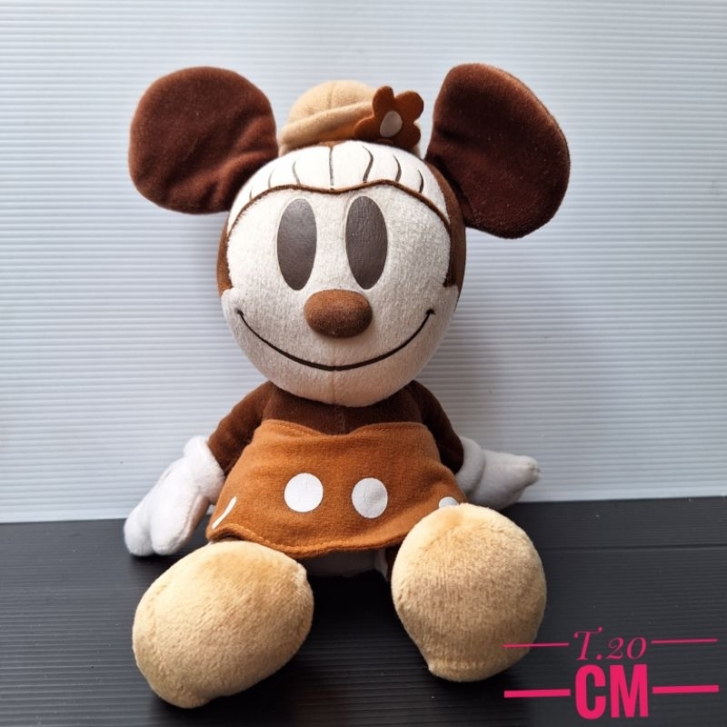 Boneka Minnie Mouse Coklat Kecil Original Disney Cantik Lucu