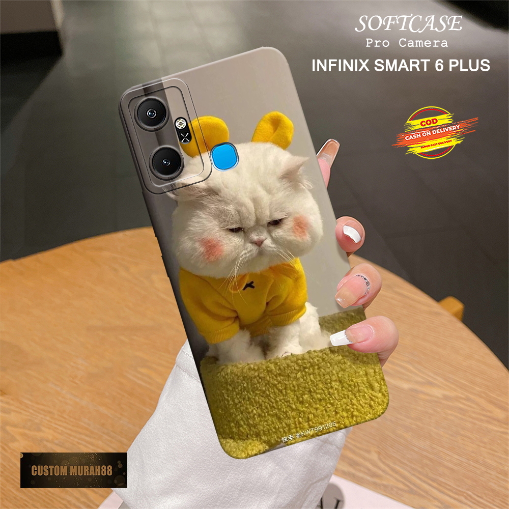 Case Infinix Smart 6 Plus - Fashion Case CATS - Casing Hp Infinix Smart 6 Plus - Softcase Infinix Sm