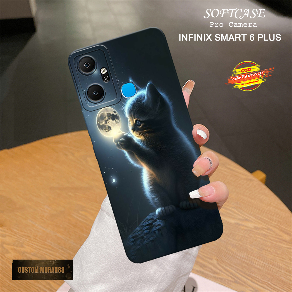 Case Infinix Smart 6 Plus - Fashion Case CATS - Casing Hp Infinix Smart 6 Plus - Softcase Infinix Sm