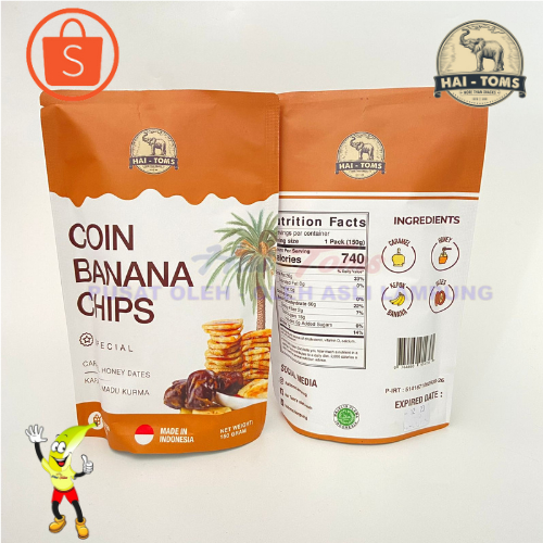 

Coin Banana Chips Special caramel honey dates keripik pisang karamel madu kurma 150 gram