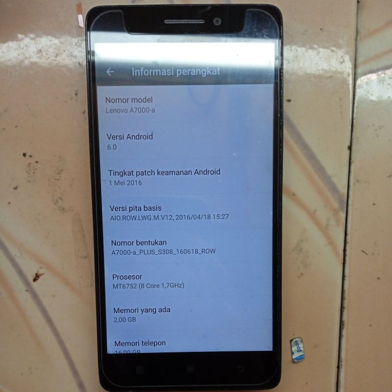 hp lenovo a7000 minus pengecasan