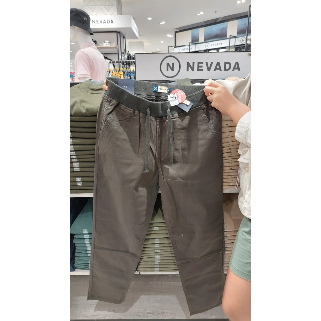 Celana Panjang Karet Pinggang Nevada/Chino/Chinos/Branded