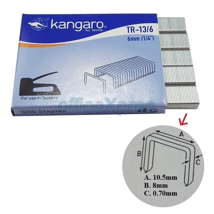 

Isi Stapler Tembak TR13/6 / Isi Staples Gun Tacker Kangaro