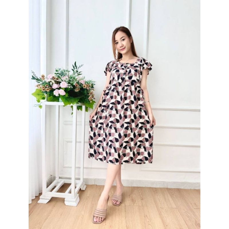 daster bali nessa ceramic cokelat