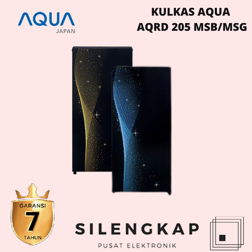 KULKAS AQUA 1 PINTU AQR-D205 165L AQR D 205 MSB / MSG