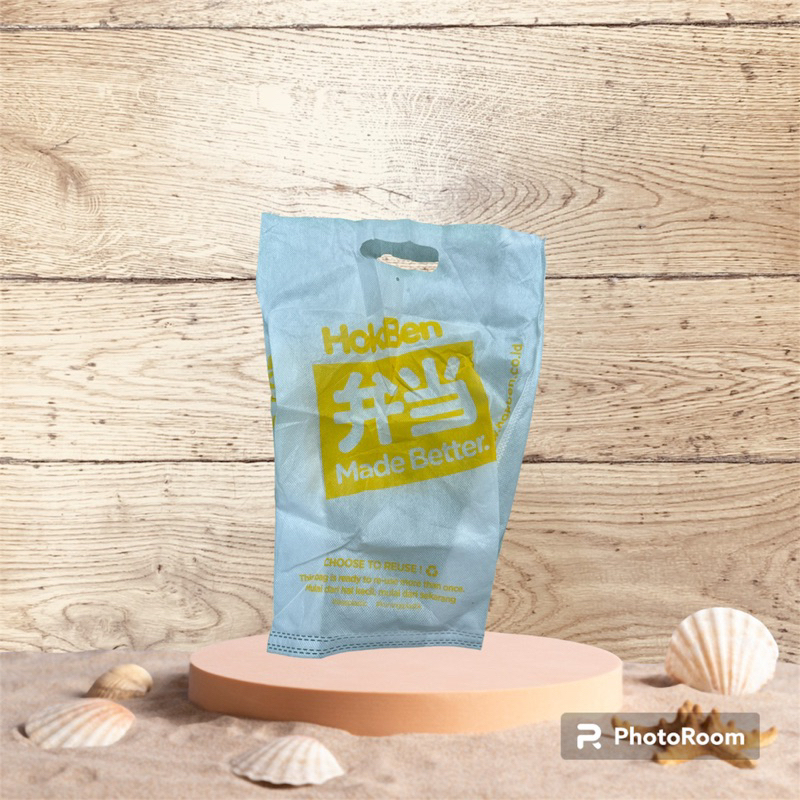 SpunBond ToteBag / Tas Bahan / Shopping Bag HOKBEN /HOKA HOKA BENTO S