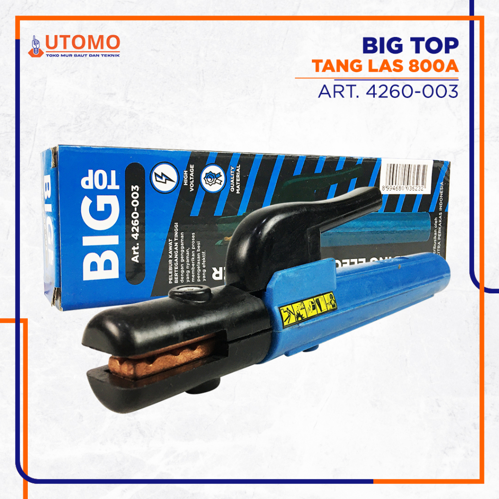 BIG TOP Tang Las 800A (4260-003) STANG LAS 800A GAGANG JEPIT KAWAT LAS LISTRIK 800 AMPER ELECTRODE H