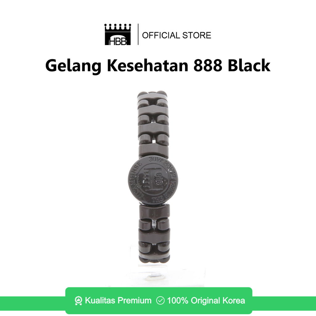 Gelang Terapi Kesehatan Korea - 888 Black Made In Korea - HBB Shop