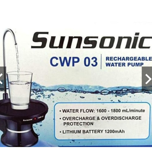 Sunsonic CWP 03 Pompa Air Galon Electric Tatakan Gelas Elektrik Water