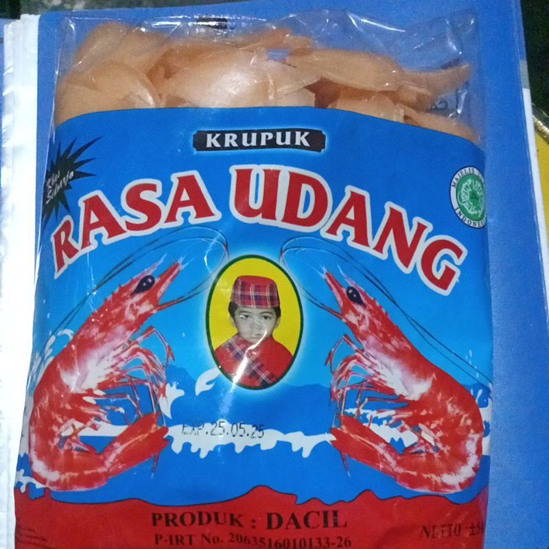 

Kerupuk Dacil Rasa Udang netto 500gr