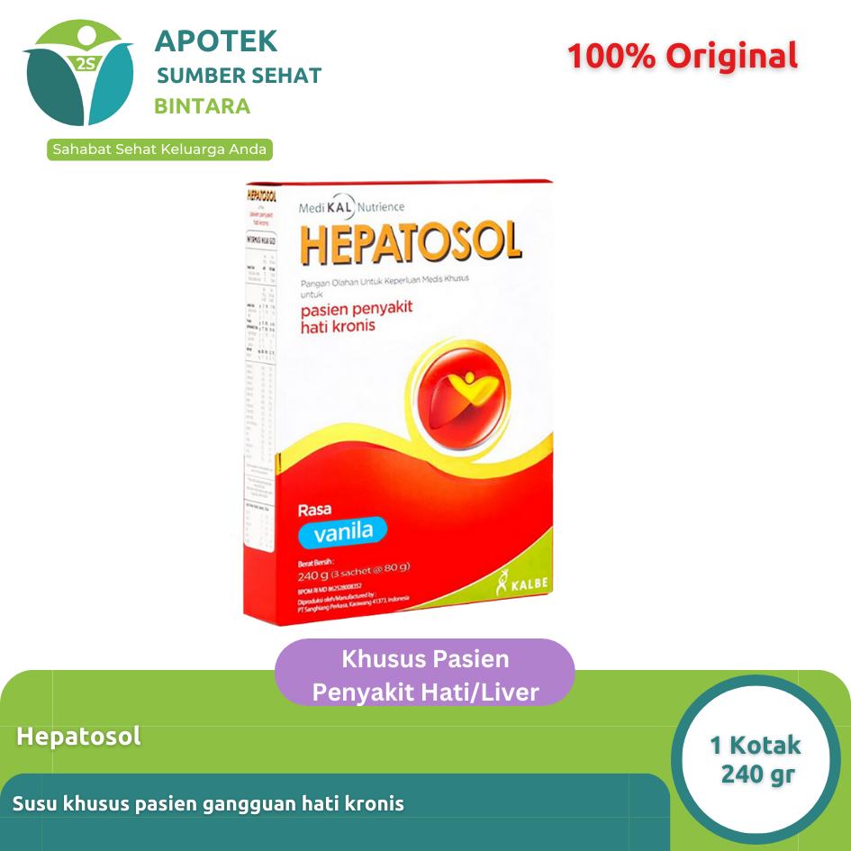 

Hepatosol Susu Nutrisi Pasien Gangguan Fungsi Hati Kronis