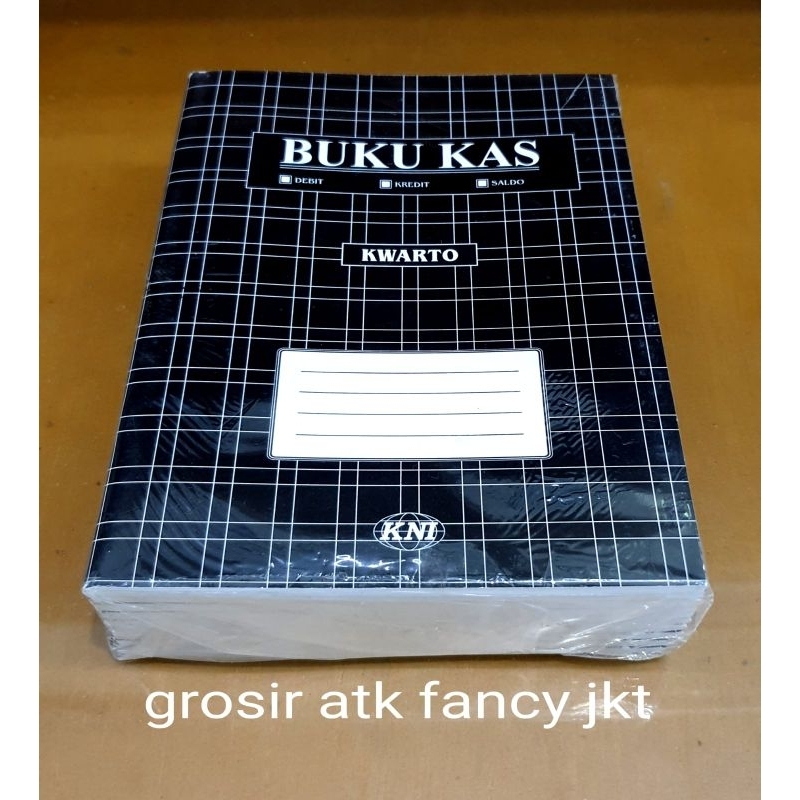 

( 10 buku ) Buku Kas KNI Hitam Debit Credit Saldo Kwarto Quarto Kuarto ( 21 x 16 cm )