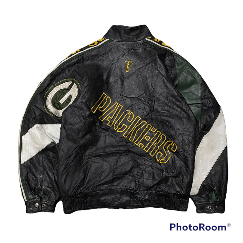 Jacket Leather Packer NFL by PRO PLAYER vintage second original