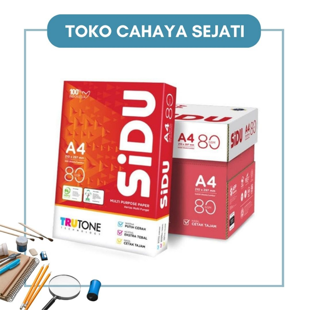 

Kertas HVS Sinar Dunia / Sidu A4 80 gsm