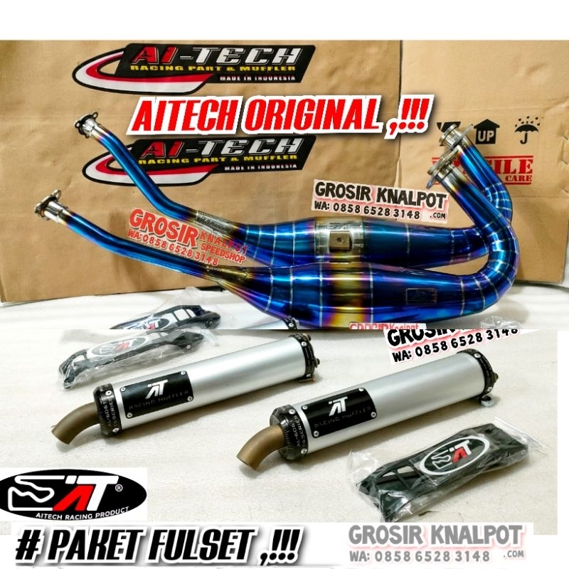 Knalpot Aitech ORIGINAL model Cobra & Standar Bluemoon blue moon rainbow Kawasaki Ninja SS R RR ZX K