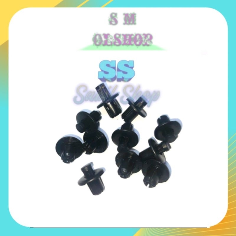 100 BIJI KLIP RIVET NMAX TUMPUL KLIP DASBOARD NMAX KLIP RIVET PLASTIK NMAX KLIP RIVET Nmax Vario kli
