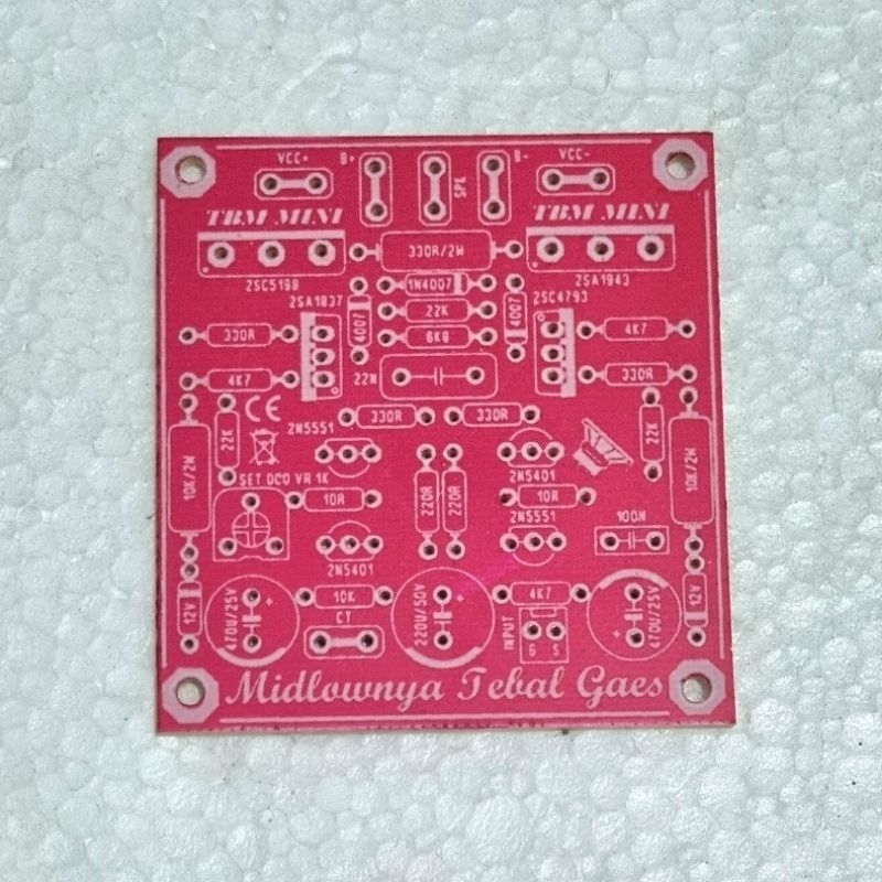 PCB Power Amplifier TBM Mini Midlow Tebal Fiber