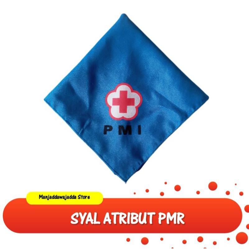 Syal PMR 100% ASLI Atribut PMR Syal Atribut PMR / Atribut PMR Madya SMP Biru/ Anggota | Syal PMR PMI
