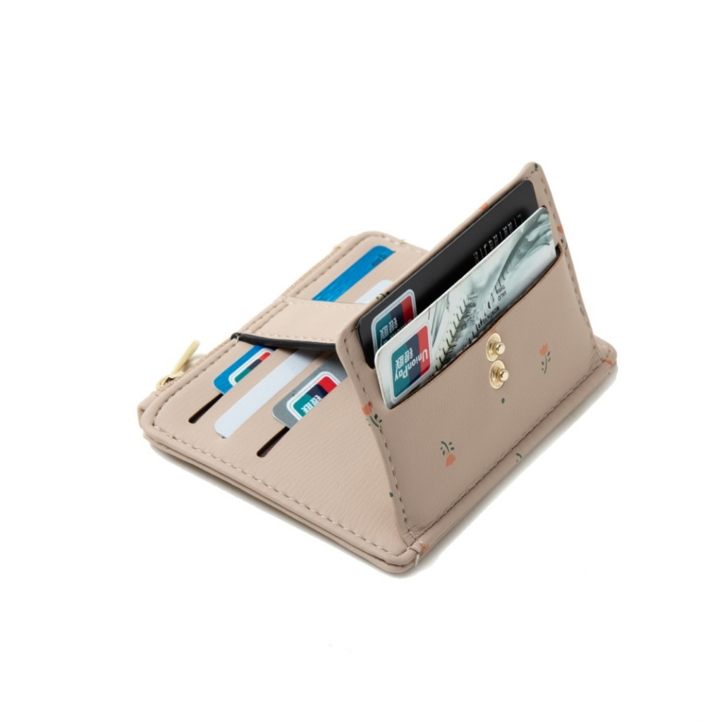 DOMPET KARTU WANITA CARD HOLDER RESLETING PRETTYZYS ORIGINAL KULIT KREM BRONVILLE WA755P3 KOREA KECIL SLOT ATM UANG KOIN MINI REMAJA CEWEK SIMPLE LUCU KEKINIAN BRANDED BATAM PREMIUM