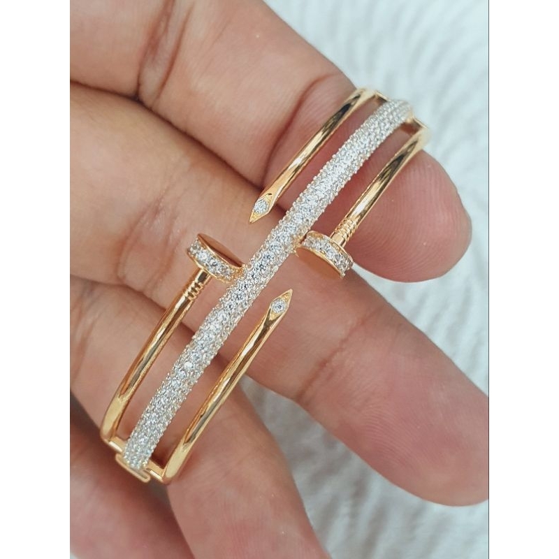gelang variasi ad mata variasi paku emas 70% 700 70 % 16 k