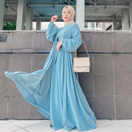 Abaya Dress Calya Full Puring Plus Outer Dress Mewah Abaya Set Dan Outer Real Pict