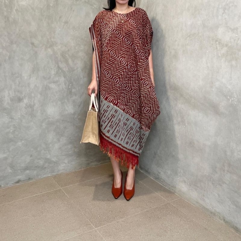 Dress Tenun Ikat Dress Tenun Etnik Kaftan Tenun Kaftan Tenun Ikat Abaya Etnik OT48