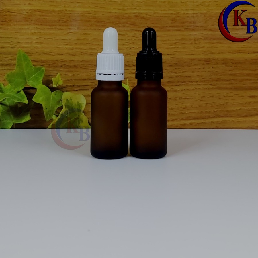 BOTOL PIPET 20 ML SERUM TETES SEGEL / BOTOL KACA COKLAT FROSTED 20ML