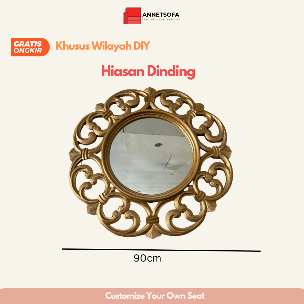 kaca cermin aesthetic | hiasan dinding ruang tamu | kaca dinding dekorasi | kaca dinding tempel