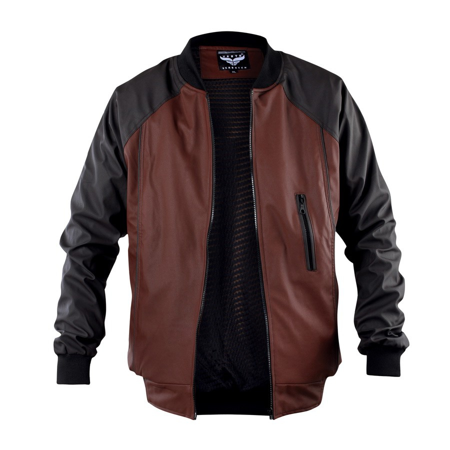 Jacket Semi Kulit Terbaru BKR 016 / Jacket Touring / Jacket Motor keren - Mix Leather Jacket