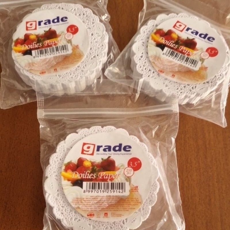 ALAS TOPLES TABUNG 3,5 INCH FOOD GRADE 250 Lbr/ DOILIES PAPER 3,5 INCH