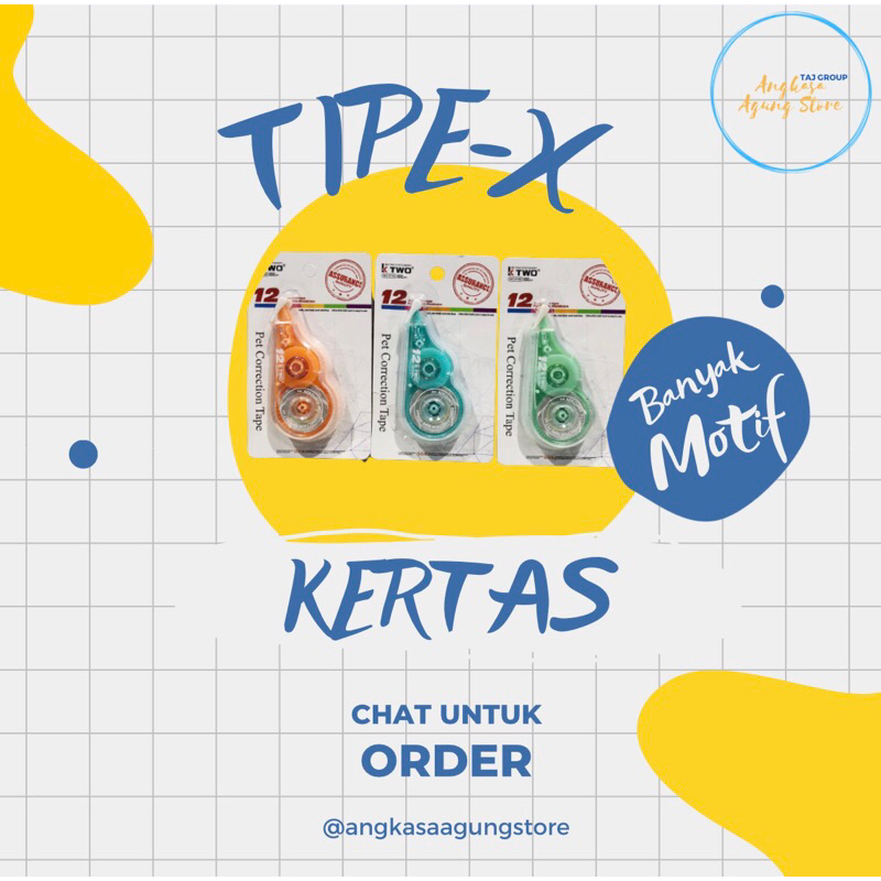 

TIPE X KERTAS KARAKTER CORRECTION TAPE MINI ALAT HAPUS PULPEN