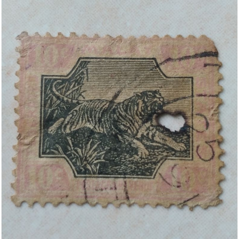 

Prangko Kuno Straits Settlements Malay 10 Ct 1904 Tiger - YN497