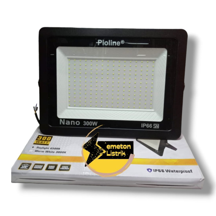 LAMPU SOROT LED FLOOD LIGHT PIOLINE NANO 300W / LAMPU TAMAN 300W / LAMPU OUTDOOR CAHAYA PUTIH