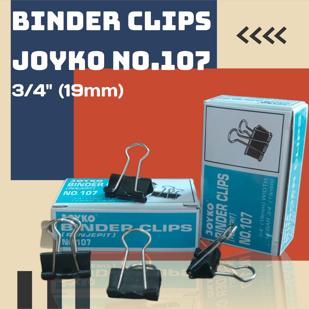 

Binder Clips JOYKO No.107/ Penjepit