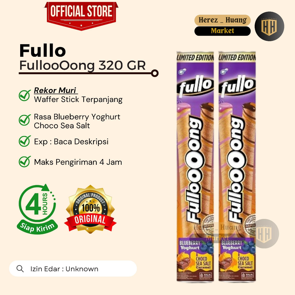 

Wafer Fullo FULLOOOONG 320 gr Wafer Stick Terpanjang Di Dunia Fullo Oong