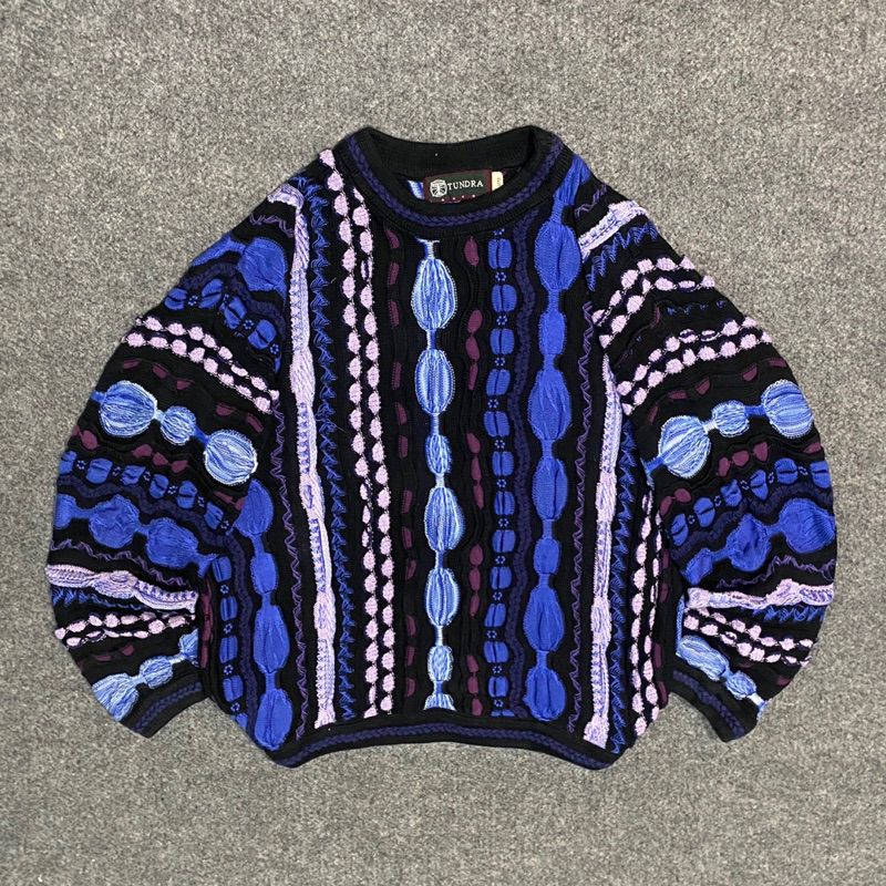 Vintage Knitwear Canada Tundra 3D Style Look Coogi