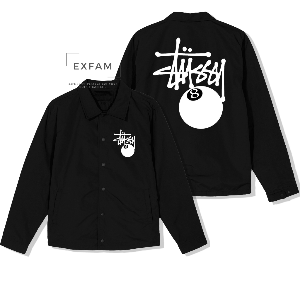 Jaket Coach Stussy 8 Ball Wind Breaker Komik Korea