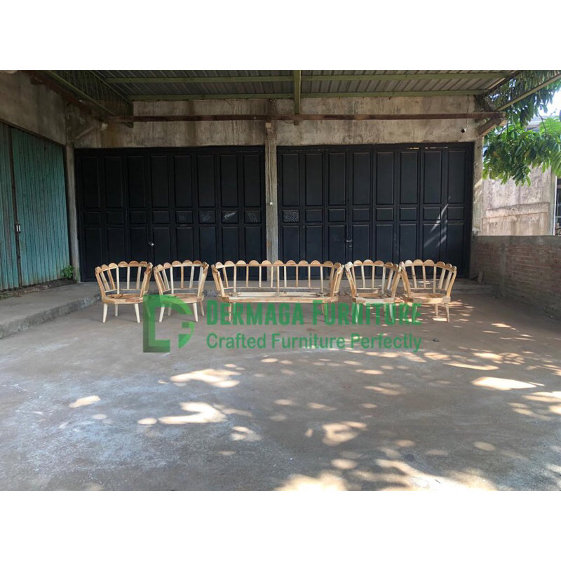 SET SOFA KERANG BUNGKUS KAYU JATI 31111 DEKORASI PELAMINAN TUNANGAN PERNIKAHAN AKAD MEWAH TERMURAH D