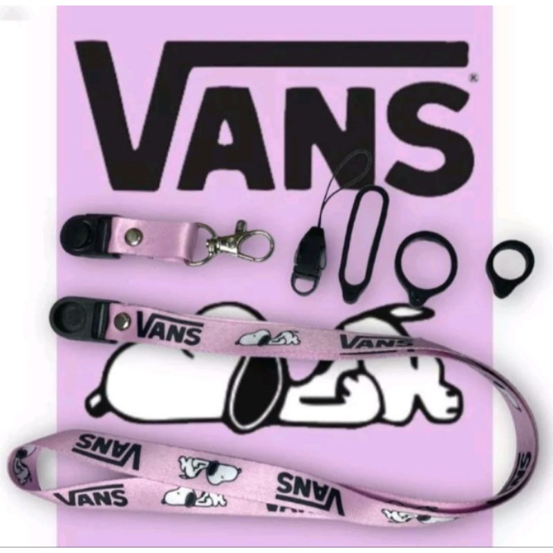 

TALI LANYARD VANS X SNOOPY LANYARD PINK ART CUTE / GANTUNGAN VANS HANDPHONE ID CARD FLASHDISK NAME TAG BEST SELLER COD
