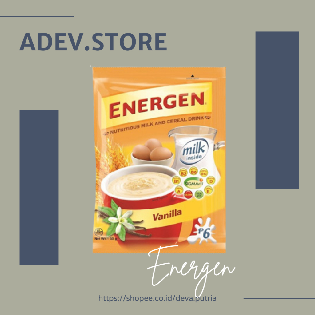 

Energen Sachet Eceran varian Coklat atau Vanila