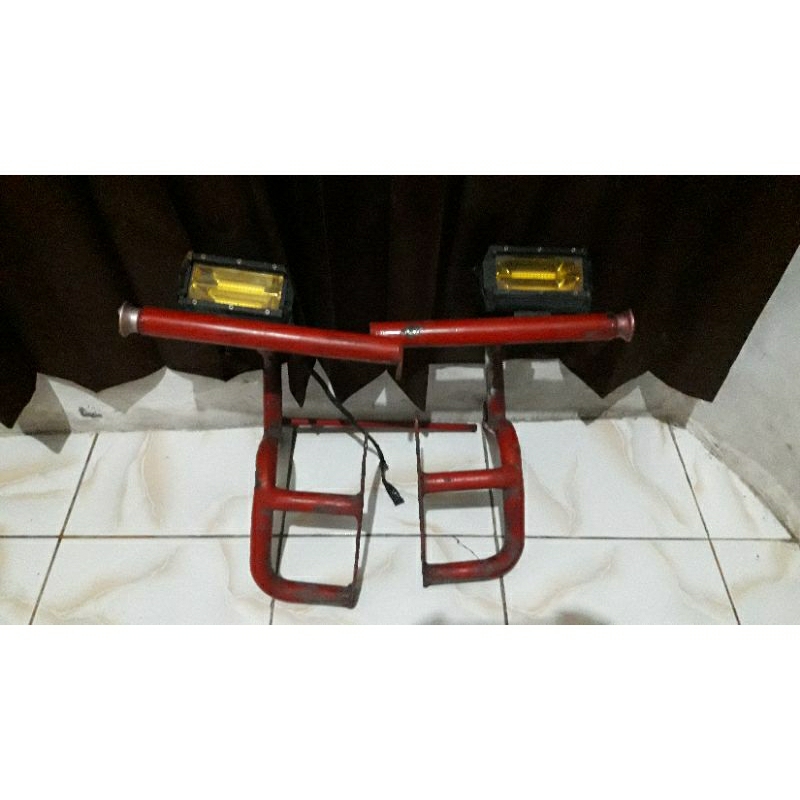 Crashbar set lampu led CB Verza 150 / engine guard / tubular honda verza / lampu sorot / lampu temba