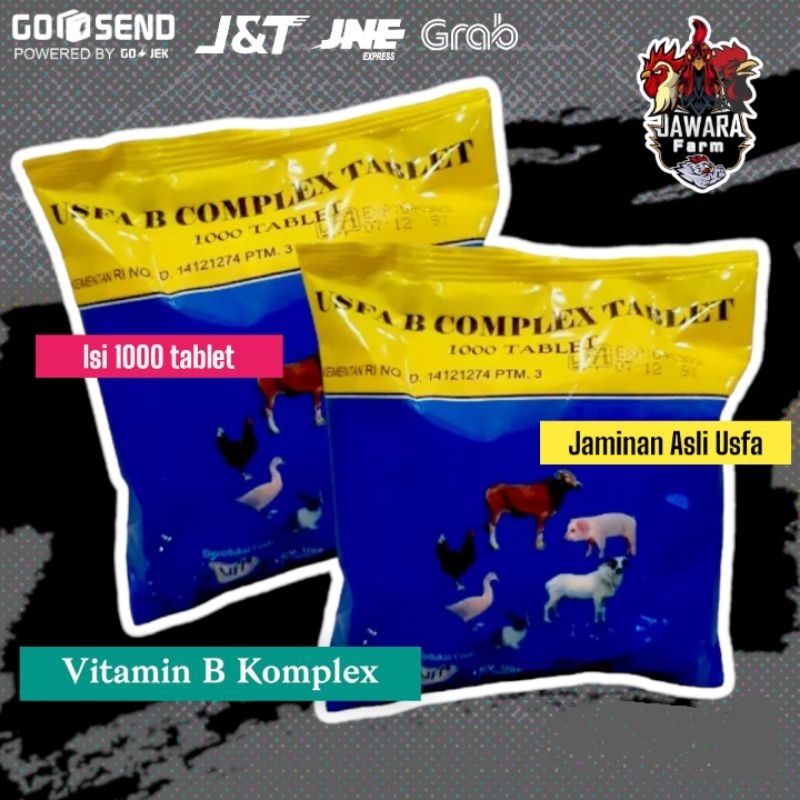 Vitamin B Komplek Ayam Sapi Kambing USFA 1000 Tablet