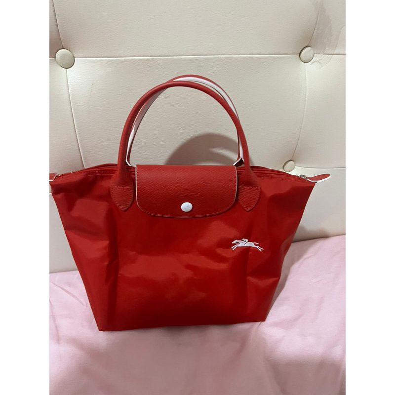 LONGCHAMP LE PLIAGE CLUB MERAH RARE