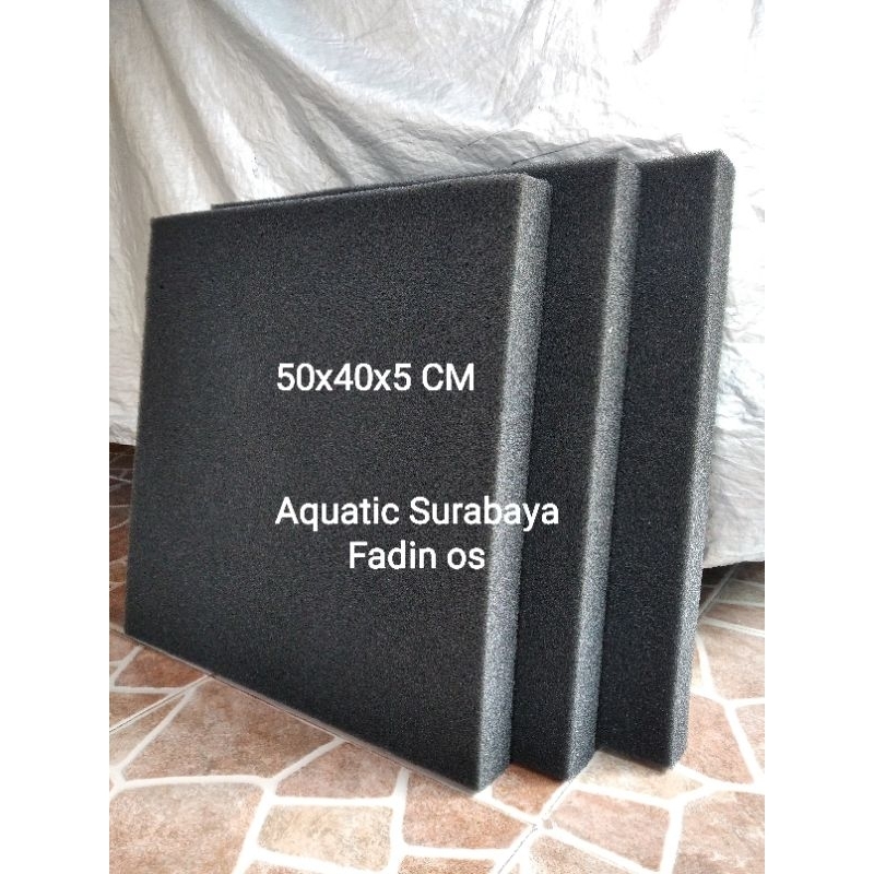 Biofoam Biofil Biosponge Busa Filter Aquarium Kolam 50x40x5 cm