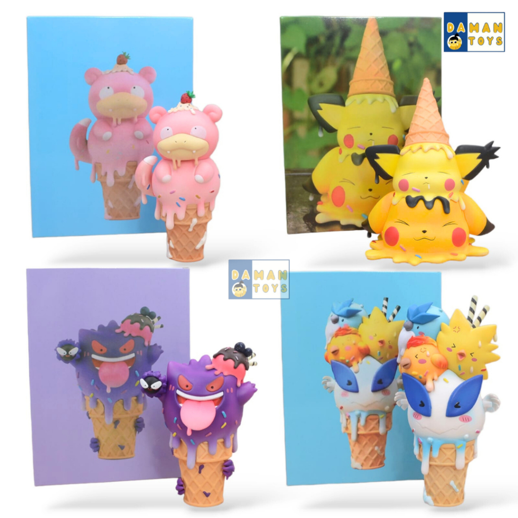 Figure Pokemon Deli Melted Ice Cream Pikachu Gengar Lugia Articuno Slowpoke