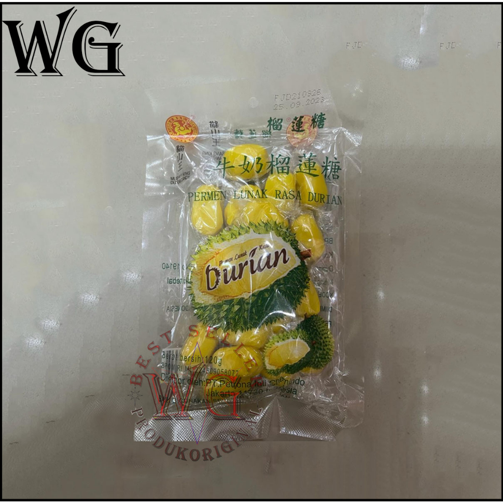 

Makanan Instan / Cemilan Manis Permen Lunak Rasa Durian / 120Gr