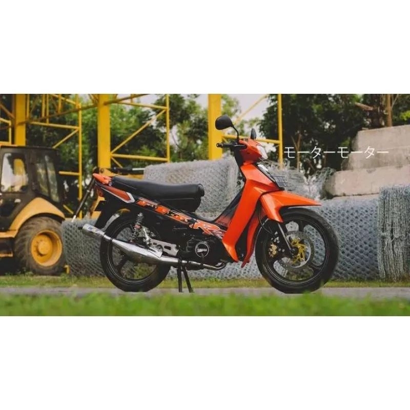 Striping lis sticker standar ORI yamaha fiz r fizr 2001 2002 full clutch orange hitam