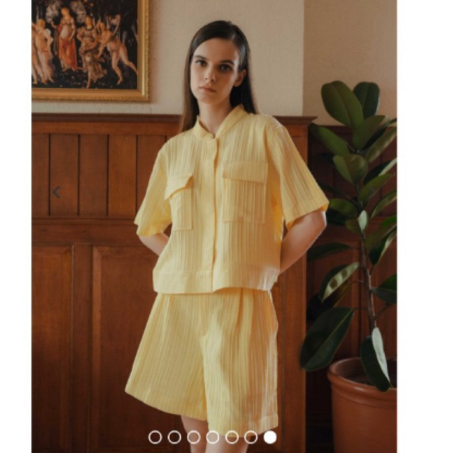 maven louvre aiden sleeve set in lemon meringue ready baru with tag