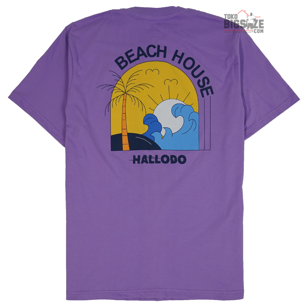 Hallodo Tshirt Beach House Bigsize - Kaos Pria Jumbo Size Original